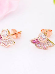 Load image into Gallery viewer, Earrings pink butterfly silver 925 zircon - Maison Ming