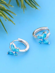 Load image into Gallery viewer, Earrings Blue Butterfly silver 925 zircon - Maison Ming