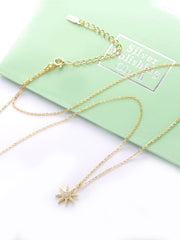 Load image into Gallery viewer, Necklace Snowflake silver 925 zircon