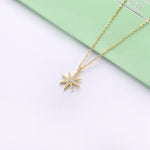 Load image into Gallery viewer, Necklace Snowflake silver 925 zircon
