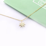 Load image into Gallery viewer, Necklace Snowflake silver 925 zircon

