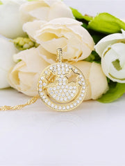 Load image into Gallery viewer, Necklace Shiny Smiley silver 925 zircon
