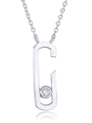 Load image into Gallery viewer, Necklace Brilliant Stapler silver 925 zircon