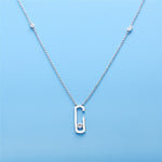 Load image into Gallery viewer, Necklace Brilliant Stapler silver 925 zircon
