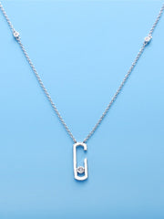 Load image into Gallery viewer, Necklace Brilliant Stapler silver 925 zircon