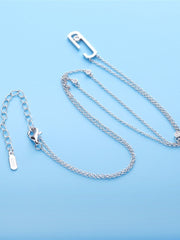 Load image into Gallery viewer, Necklace Brilliant Stapler silver 925 zircon
