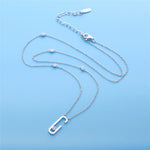 Load image into Gallery viewer, Necklace Brilliant Stapler silver 925 zircon
