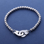 Load image into Gallery viewer, Bracelet Handcuffs Marbles silver 925
