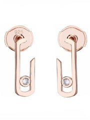 Load image into Gallery viewer, Earrings Jade silver 925 zircon