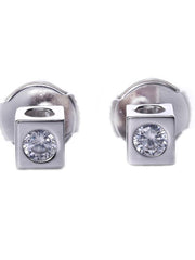 Load image into Gallery viewer, Earrings shiny cube silver 925 - Maison Ming