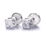 Load image into Gallery viewer, Earrings shiny cube silver 925 - Maison Ming
