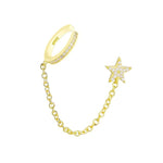 Load image into Gallery viewer, Earrings Clip Stars silver 925 zircon
