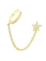 Load image into Gallery viewer, Earrings Clip Stars silver 925 zircon