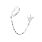 Load image into Gallery viewer, Earrings Clip Stars silver 925 zircon
