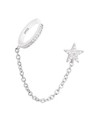 Load image into Gallery viewer, Earrings Clip Stars silver 925 zircon