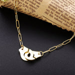 Load image into Gallery viewer, Necklace Handcuff  Big Link silver 925 zircon

