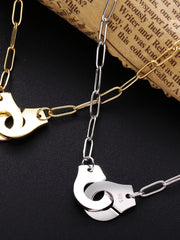 Load image into Gallery viewer, Necklace Handcuff  Big Link silver 925 zircon