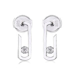 Load image into Gallery viewer, Earrings Jade silver 925 zircon
