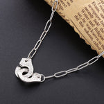Load image into Gallery viewer, Necklace Handcuff  Big Link silver 925 zircon
