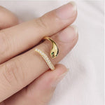 Load image into Gallery viewer, Ring Magnificent Snake silver 925 zircon - Maison Ming
