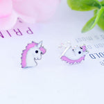 Load image into Gallery viewer, Earrings unicorn silver 925 and zircon - Maison Ming
