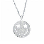 Load image into Gallery viewer, Necklace Shiny Smiley silver 925 zircon
