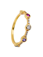 Load image into Gallery viewer, Ring 5 Stones silver 925 zircon - Maison Ming