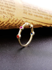 Load image into Gallery viewer, Ring 5 Stones silver 925 zircon - Maison Ming