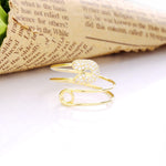 Load image into Gallery viewer, Ring Katherine golden silver 925 zircon - Maison Ming
