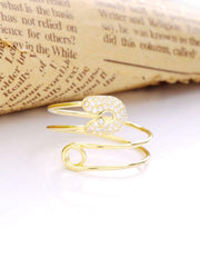 Load image into Gallery viewer, Ring Katherine golden silver 925 zircon - Maison Ming