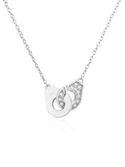 Load image into Gallery viewer, Necklace Beaded Handcuffs silver 925 zircon
