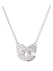 Load image into Gallery viewer, Necklace Beaded Handcuffs silver 925 zircon