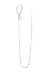 Load image into Gallery viewer, Earrings Clip Stars silver 925 zircon