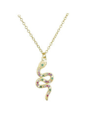 Load image into Gallery viewer, Necklace Beaded Snake silver 925 zircon