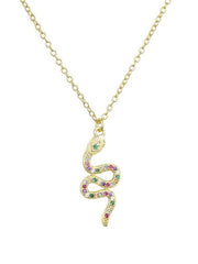 Load image into Gallery viewer, Necklace Beaded Snake silver 925 zircon
