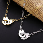 Load image into Gallery viewer, Necklace Handcuff  Big Link silver 925 zircon
