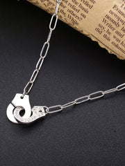 Load image into Gallery viewer, Necklace Handcuff  Big Link silver 925 zircon