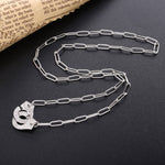 Load image into Gallery viewer, Necklace Handcuff  Big Link silver 925 zircon
