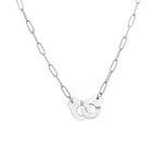 Load image into Gallery viewer, Necklace Handcuff  Big Link silver 925 zircon
