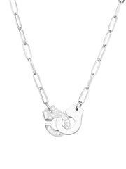 Load image into Gallery viewer, Necklace Handcuff  Big Link silver 925 zircon