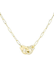 Load image into Gallery viewer, Necklace Handcuff  Big Link silver 925 zircon