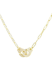 Load image into Gallery viewer, Necklace Handcuff  Big Link silver 925 zircon