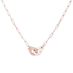 Load image into Gallery viewer, Necklace Handcuff  Big Link silver 925 zircon
