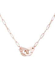 Load image into Gallery viewer, Necklace Handcuff  Big Link silver 925 zircon