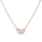 Load image into Gallery viewer, Necklace Handcuff  Big Link silver 925 zircon
