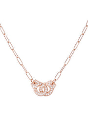 Load image into Gallery viewer, Necklace Handcuff  Big Link silver 925 zircon