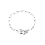 Load image into Gallery viewer, Bracelet handcuff chain silver 925 zircon - Maison Ming

