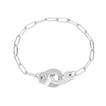 Load image into Gallery viewer, Bracelet handcuff chain silver 925 zircon - Maison Ming
