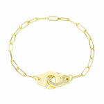 Load image into Gallery viewer, Bracelet handcuff chain silver 925 zircon - Maison Ming
