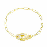 Load image into Gallery viewer, Bracelet handcuff chain silver 925 zircon - Maison Ming
